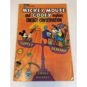 Mickey Mouse & Goofy Explore Energy Conservation Comic Book #1 1978 Disney Exxon
